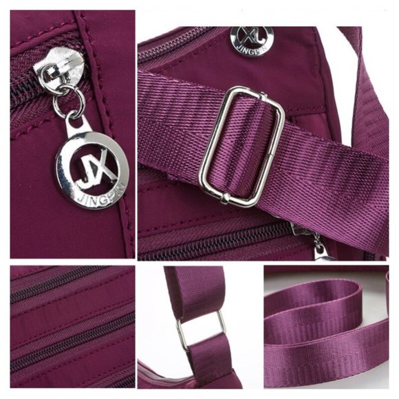 SPRING SPECIAL 20$ *** Shoulder bag / sturdy nylon / PURPLE - Picture 4 of 9